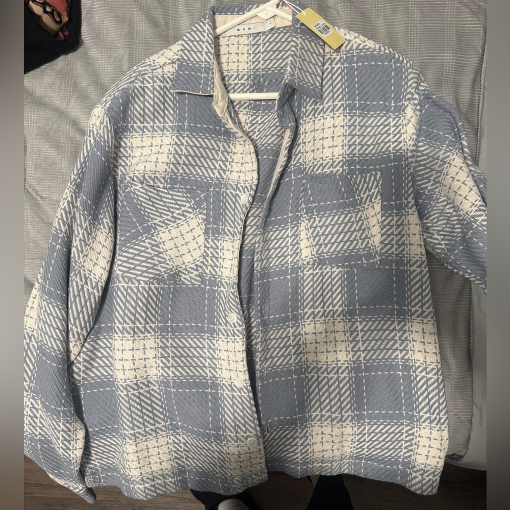 MLM Blue and Cream Plaid Shirt